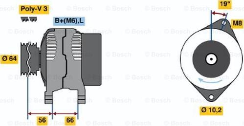 BOSCH 0 986 042 121 - Alternator autospares.lv