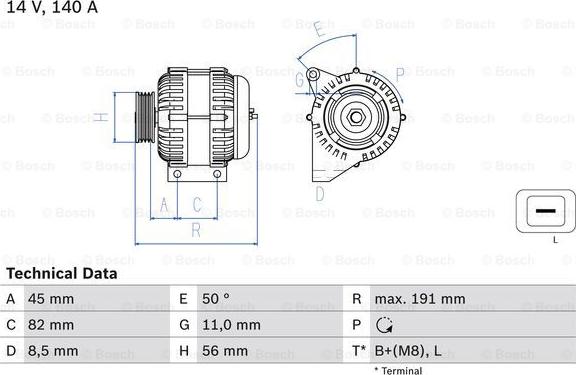 BOSCH 0 986 042 840 - Alternator autospares.lv