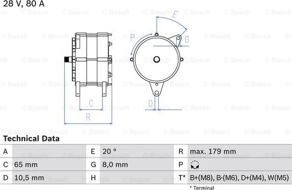 BOSCH 0 986 042 350 - Alternator autospares.lv