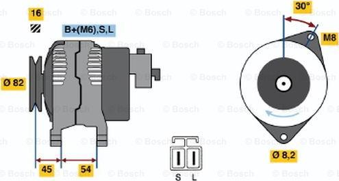 BOSCH 0 986 042 281 - Alternator autospares.lv