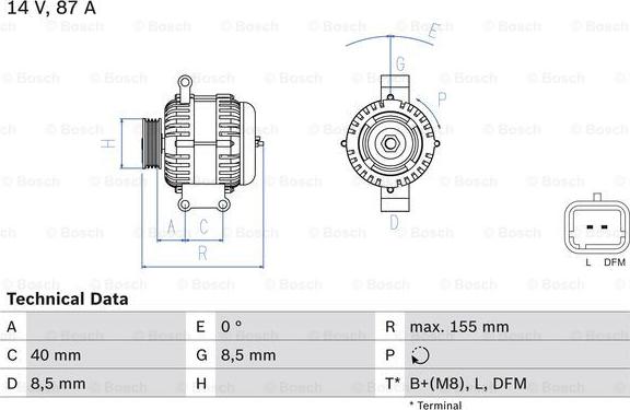 BOSCH 0 986 042 720 - Alternator autospares.lv