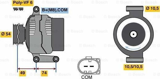 BOSCH 0 986 047 940 - Alternator autospares.lv