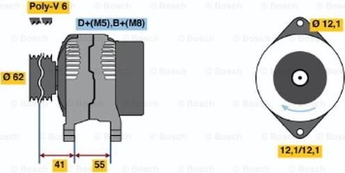 BOSCH 0 986 047 771 - Alternator autospares.lv