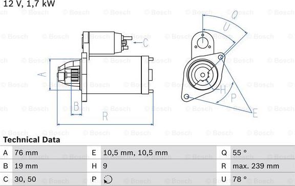 BOSCH 0 986 019 960 - Starter autospares.lv