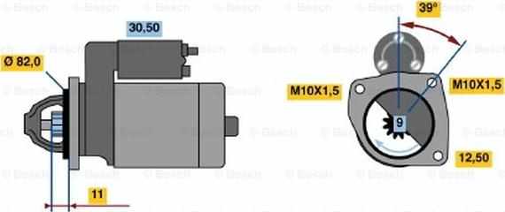 BOSCH 0 986 019 910 - Starter autospares.lv