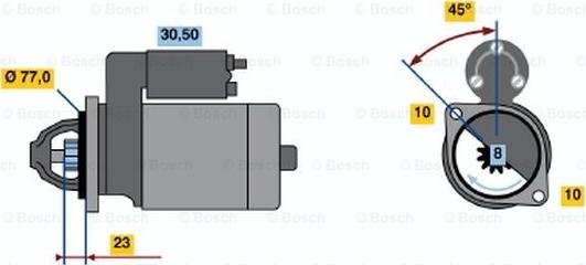 BOSCH 0 986 019 091 - Starter autospares.lv