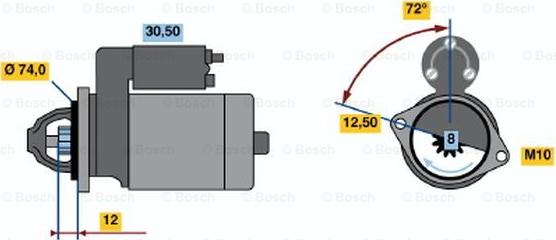 BOSCH 0 986 019 370 - Starter autospares.lv