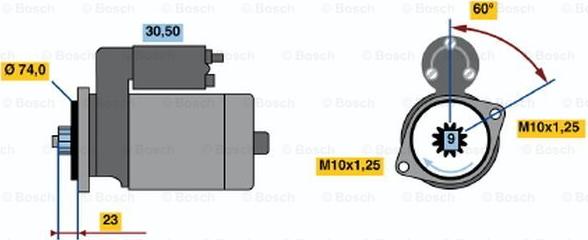 BOSCH 0 986 014 511 - Starter autospares.lv