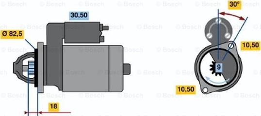 BOSCH 0 986 014 620 - Starter autospares.lv