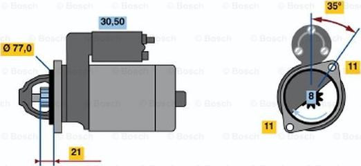 BOSCH 0 986 014 151 - Starter autospares.lv