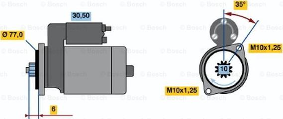 BOSCH 0 986 014 161 - Starter autospares.lv