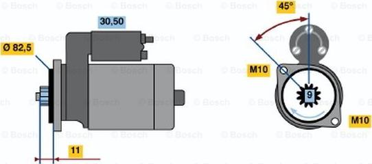 BOSCH 0 986 014 181 - Starter autospares.lv