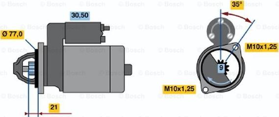 BOSCH 0 986 014 171 - Starter autospares.lv