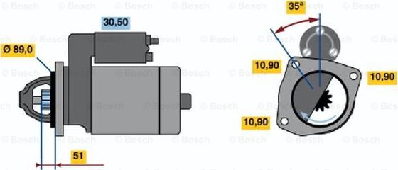 BOSCH 0 986 014 850 - Starter autospares.lv