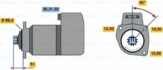 BOSCH 0 986 014 870 - Starter autospares.lv