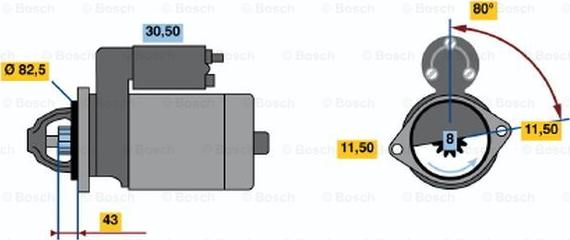 BOSCH 0 986 014 331 - Starter autospares.lv