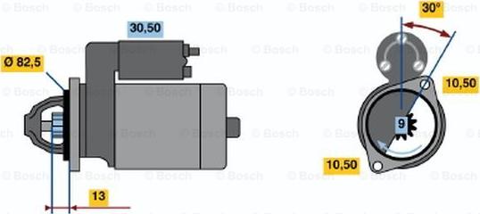 BOSCH 0 986 014 281 - Starter autospares.lv