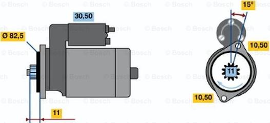 BOSCH 0 986 014 271 - Starter autospares.lv