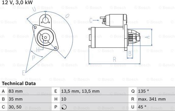 BOSCH 0 986 014 740 - Starter autospares.lv