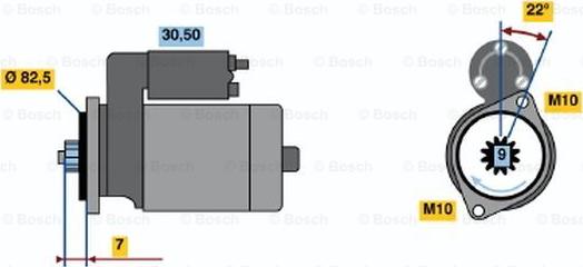 BOSCH 0 986 014 761 - Starter autospares.lv