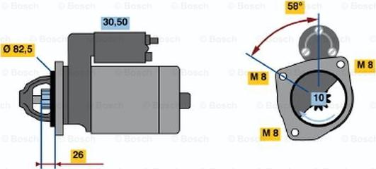 BOSCH 0 986 014 700 - Starter autospares.lv