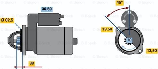 BOSCH 0 986 014 730 - Starter autospares.lv