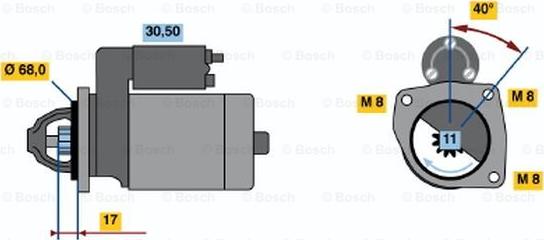 BOSCH 0 986 014 770 - Starter autospares.lv