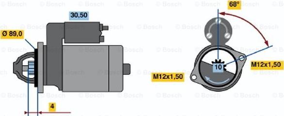 BOSCH 0 986 015 991 - Starter autospares.lv