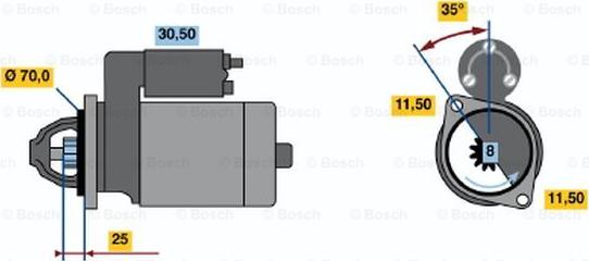 BOSCH 0 986 015 981 - Starter autospares.lv