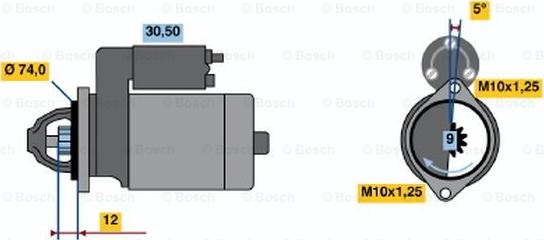 BOSCH 0 986 015 031 - Starter autospares.lv