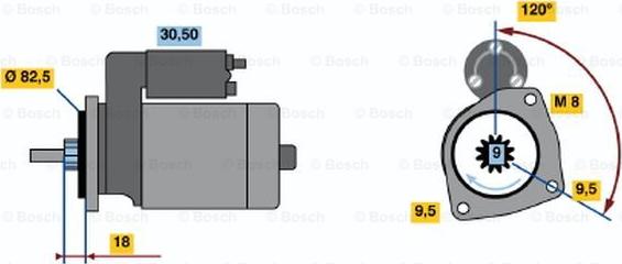 BOSCH 0 986 015 320 - Starter autospares.lv