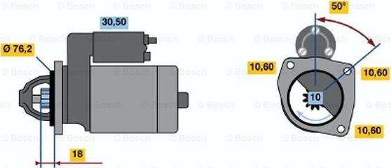 BOSCH 0 986 015 200 - Starter autospares.lv