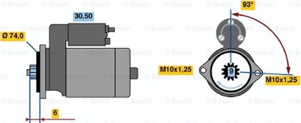 BOSCH 0 986 015 761 - Starter autospares.lv