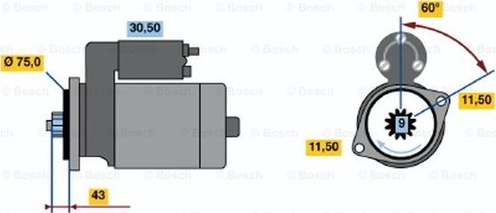 BOSCH 0 986 015 721 - Starter autospares.lv