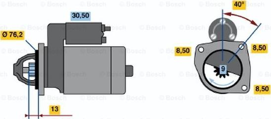 BOSCH 0 986 016 910 - Starter autospares.lv