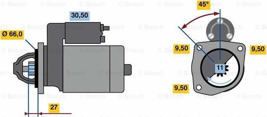 BOSCH 0 986 016 411 - Starter autospares.lv