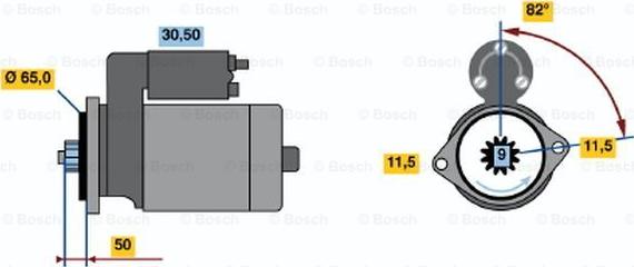 BOSCH 0 986 016 431 - Starter autospares.lv