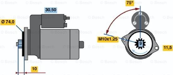 BOSCH 0 986 016 421 - Starter autospares.lv