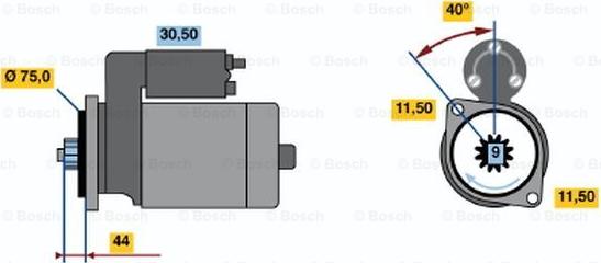 BOSCH 0 986 016 651 - Starter autospares.lv