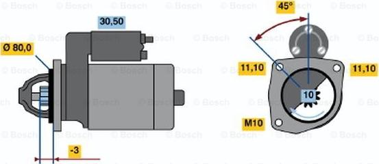 BOSCH 0 986 016 611 - Starter autospares.lv