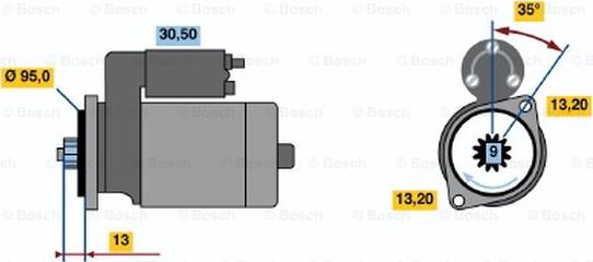 BOSCH 0 986 016 681 - Starter autospares.lv