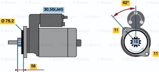 BOSCH 0 986 016 310 - Starter autospares.lv