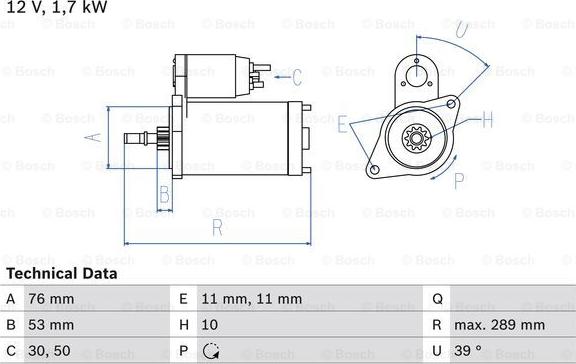 BOSCH 0 986 016 700 - Starter autospares.lv