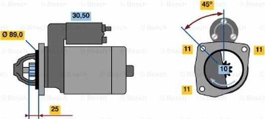 BOSCH 0 986 010 960 - Starter autospares.lv