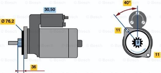 BOSCH 0 986 010 920 - Starter autospares.lv