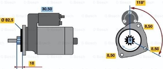 BOSCH 0 986 010 460 - Starter autospares.lv