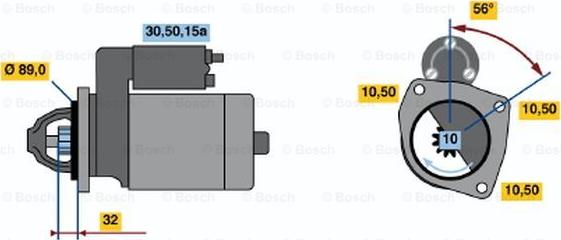 BOSCH 0 986 010 400 - Starter autospares.lv