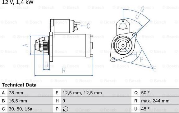 BOSCH 0 986 010 690 - Starter autospares.lv