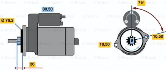 BOSCH 0 986 010 810 - Starter autospares.lv