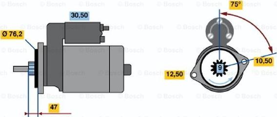 BOSCH 0 986 010 360 - Starter autospares.lv